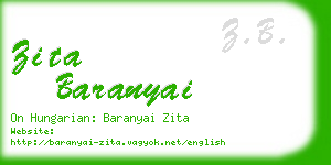 zita baranyai business card